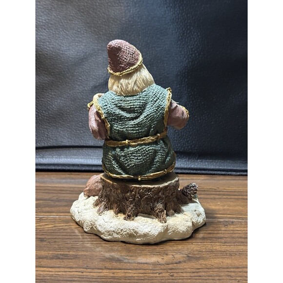 Vintage Old World Or Folk Art Style Santa With Natural, Rustic Appearance , Dear - Picture 3 of 10